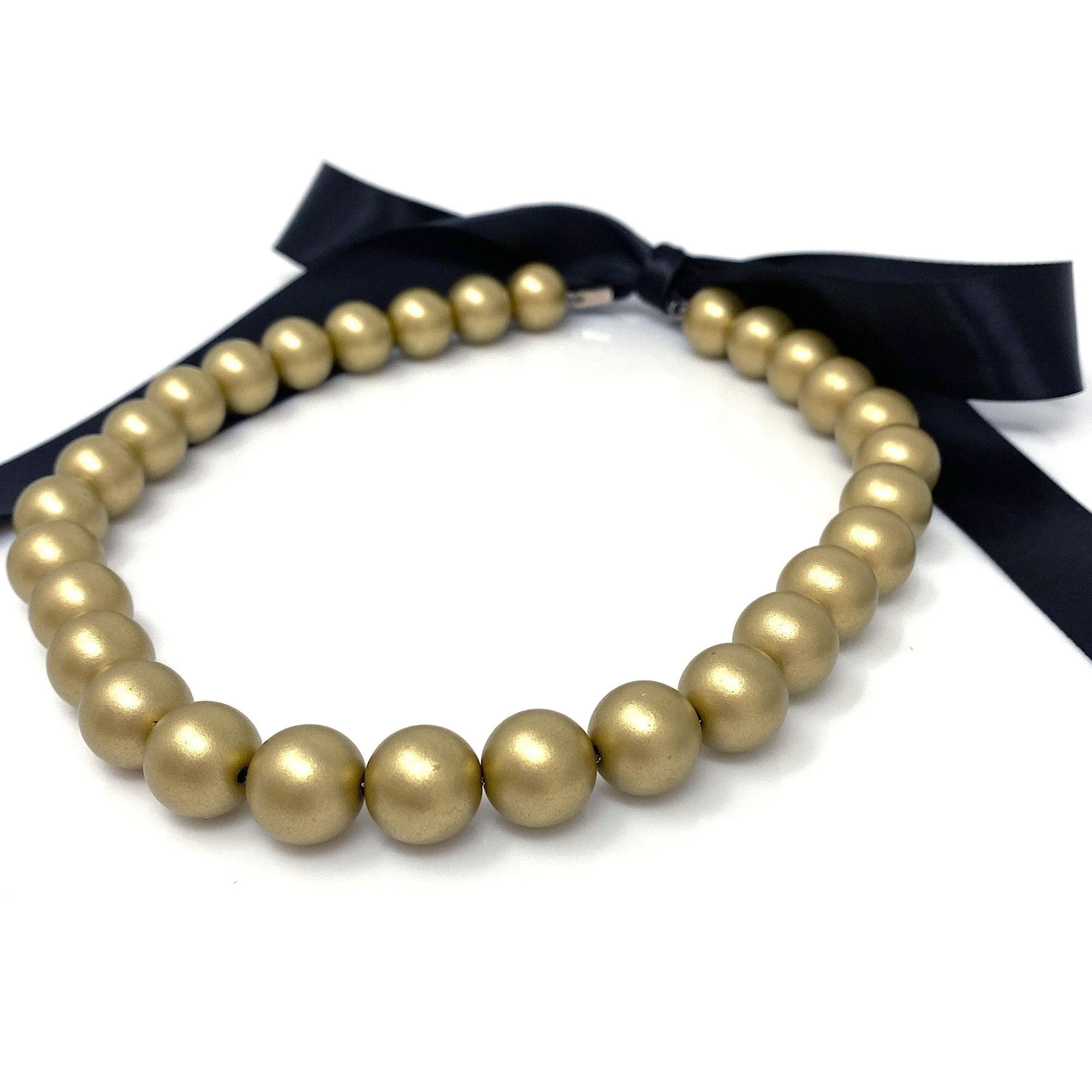 DARCY gold pearl necklace (more colours available)