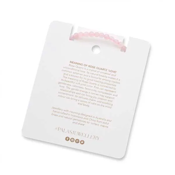 Daughter Forever Friend -Rose Quartz Gem Bracelet