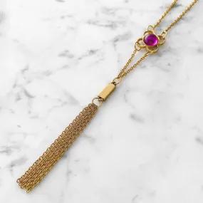 DAWSON gold tassel necklace