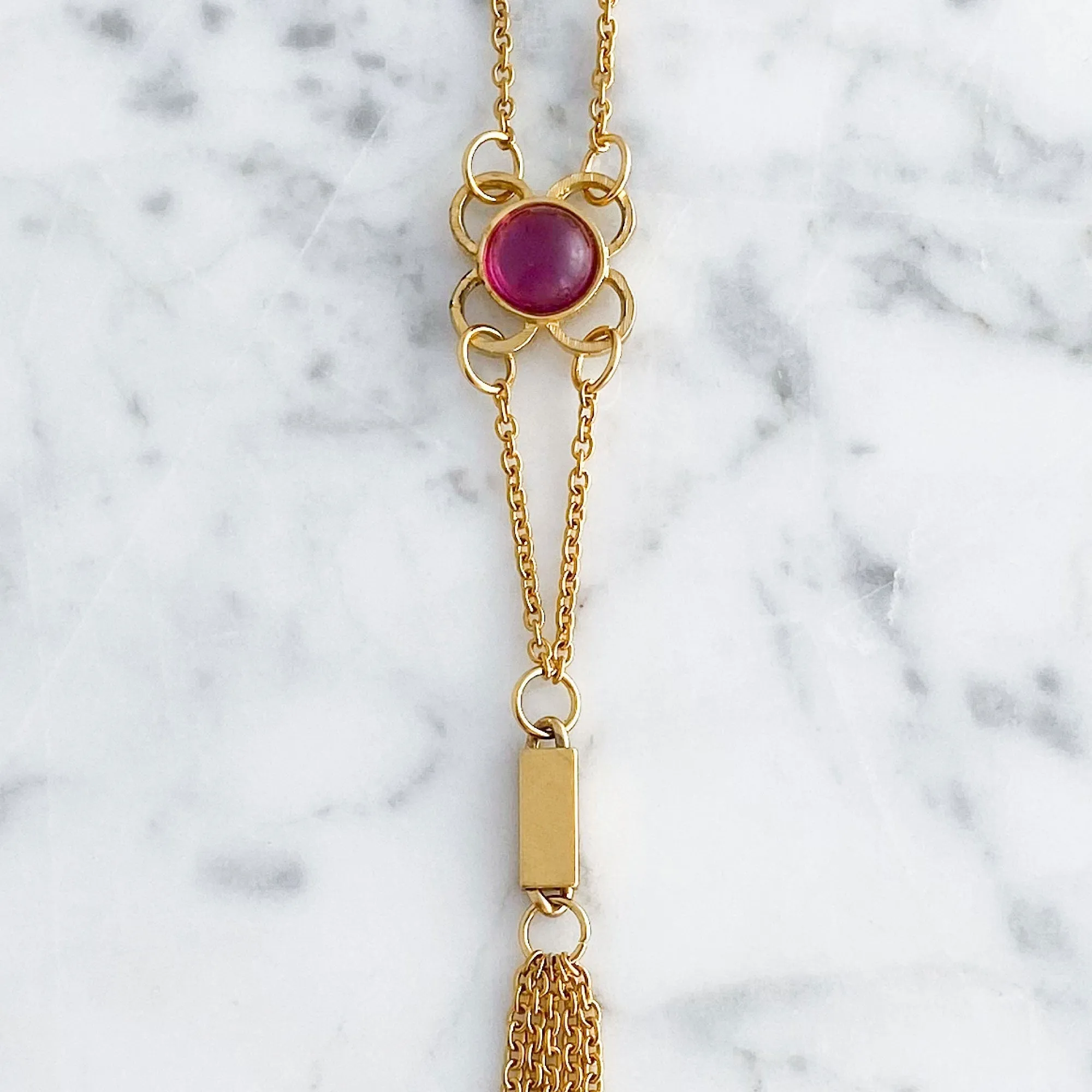 DAWSON gold tassel necklace