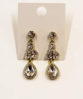 Diamante Cluster Earrings