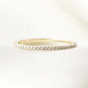 Diamond Pave Half Eternity Ring