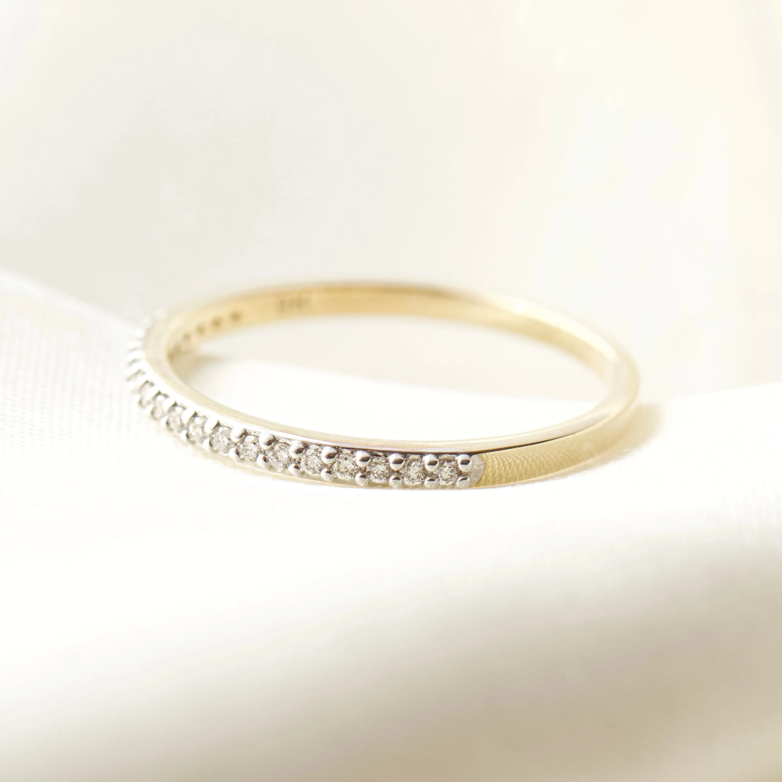 Diamond Pave Half Eternity Ring