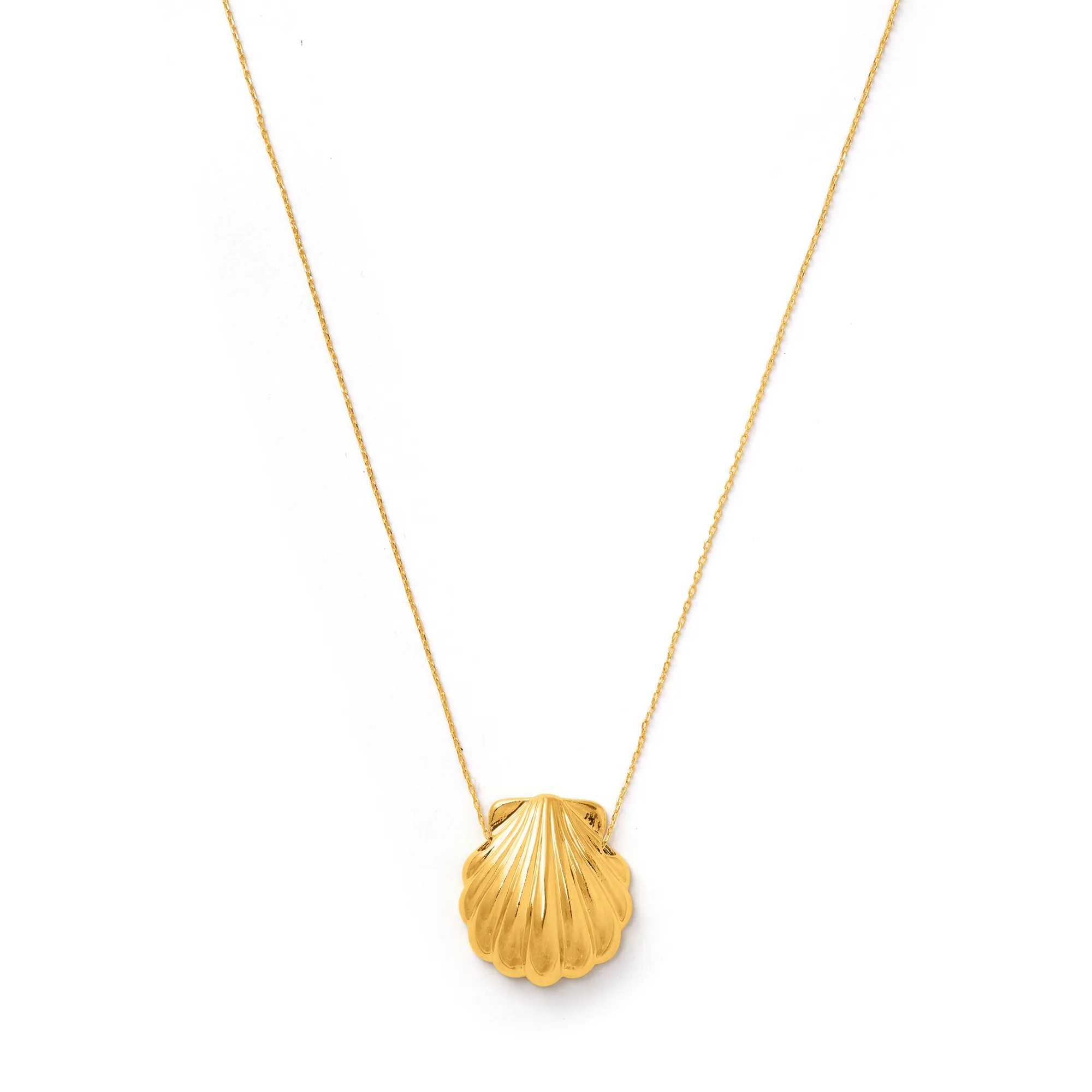 Domed Shell Threadthru Necklace