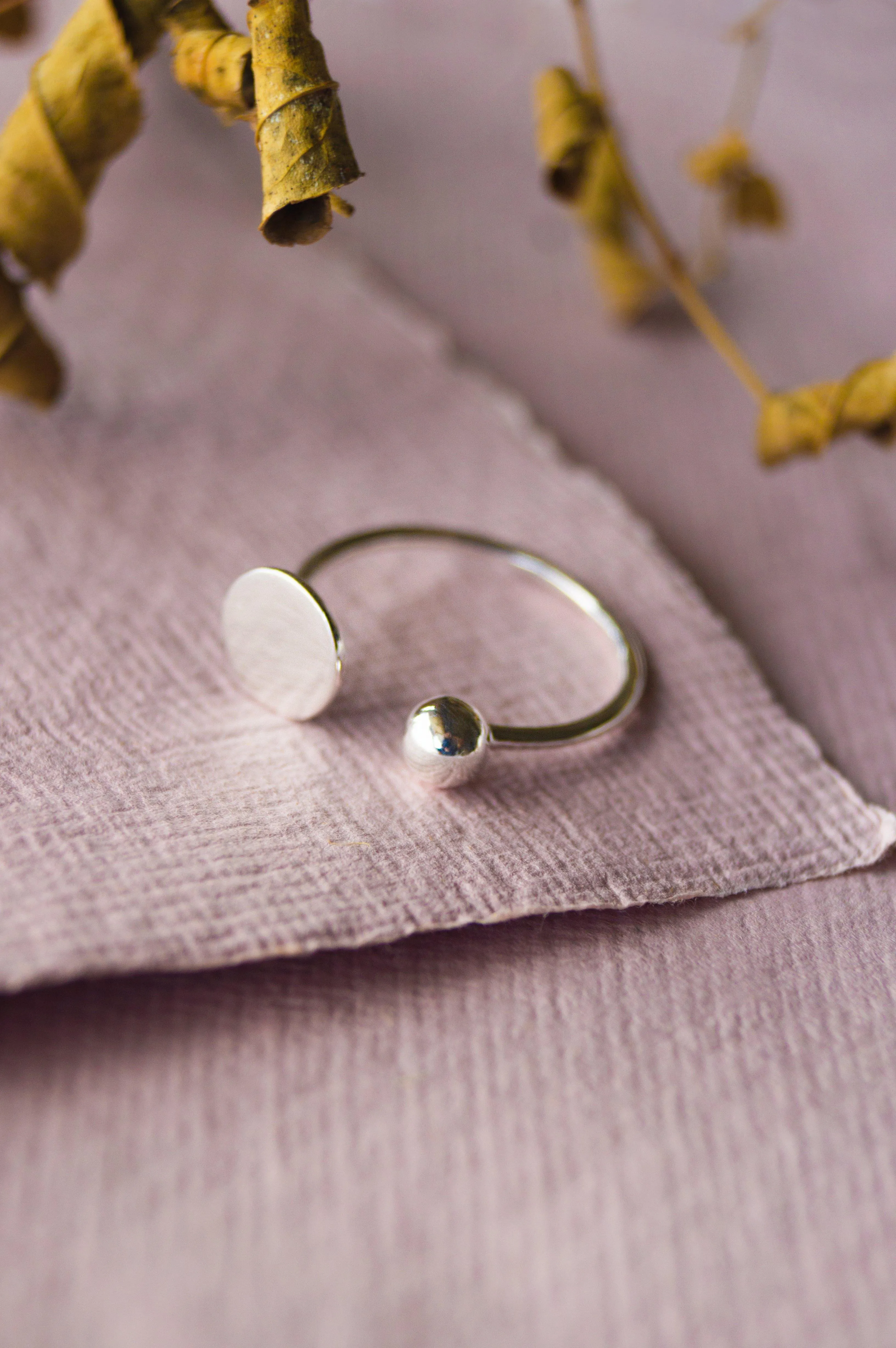 Dots & Dashes Sterling Silver Adjustable Rings