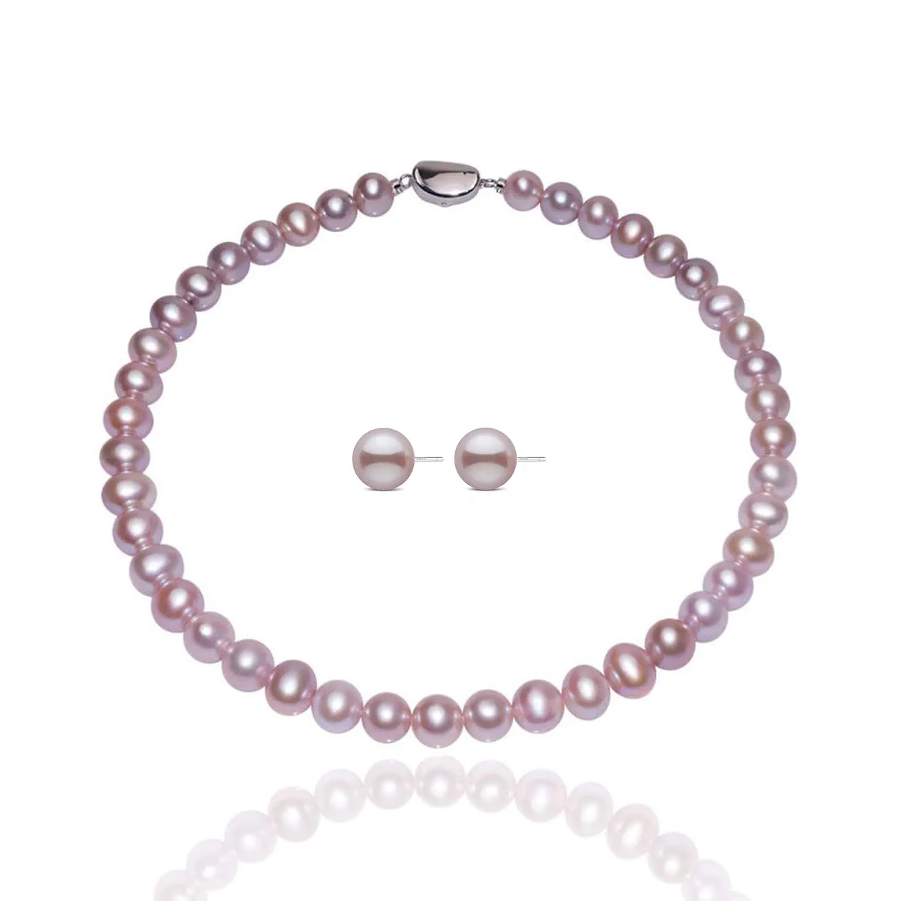 Elegant Purple Freshwater Pearl Set WS00064