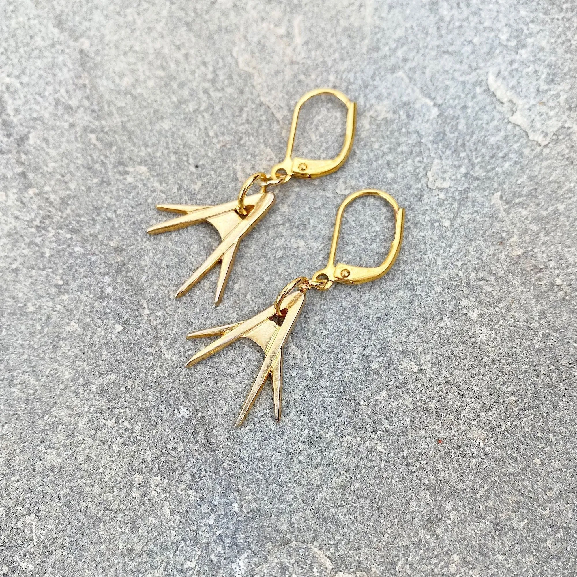 ELLSBETH Art Deco gold earrings