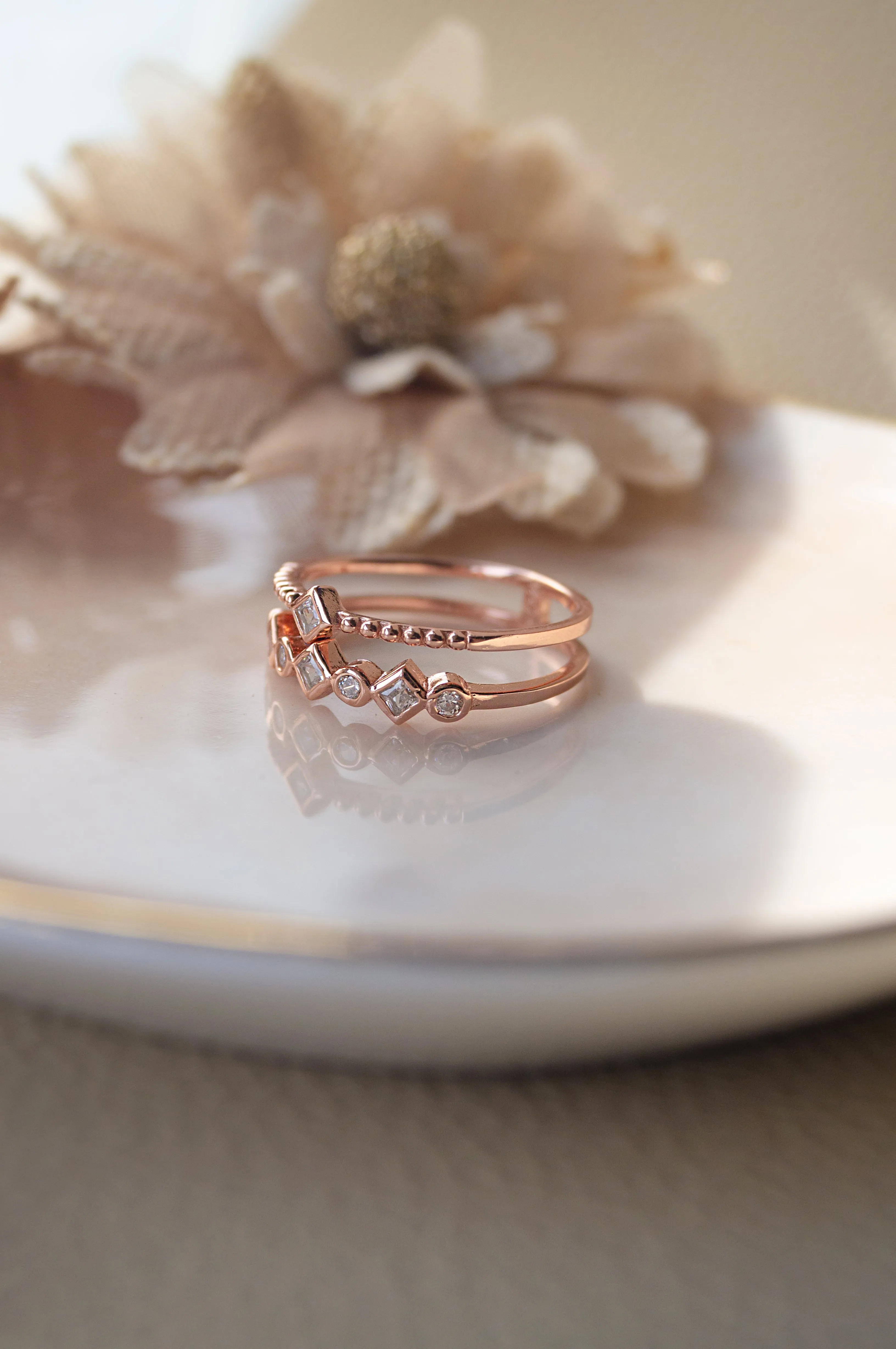 Embrace Yourself Two Layer Sterling Silver Ring