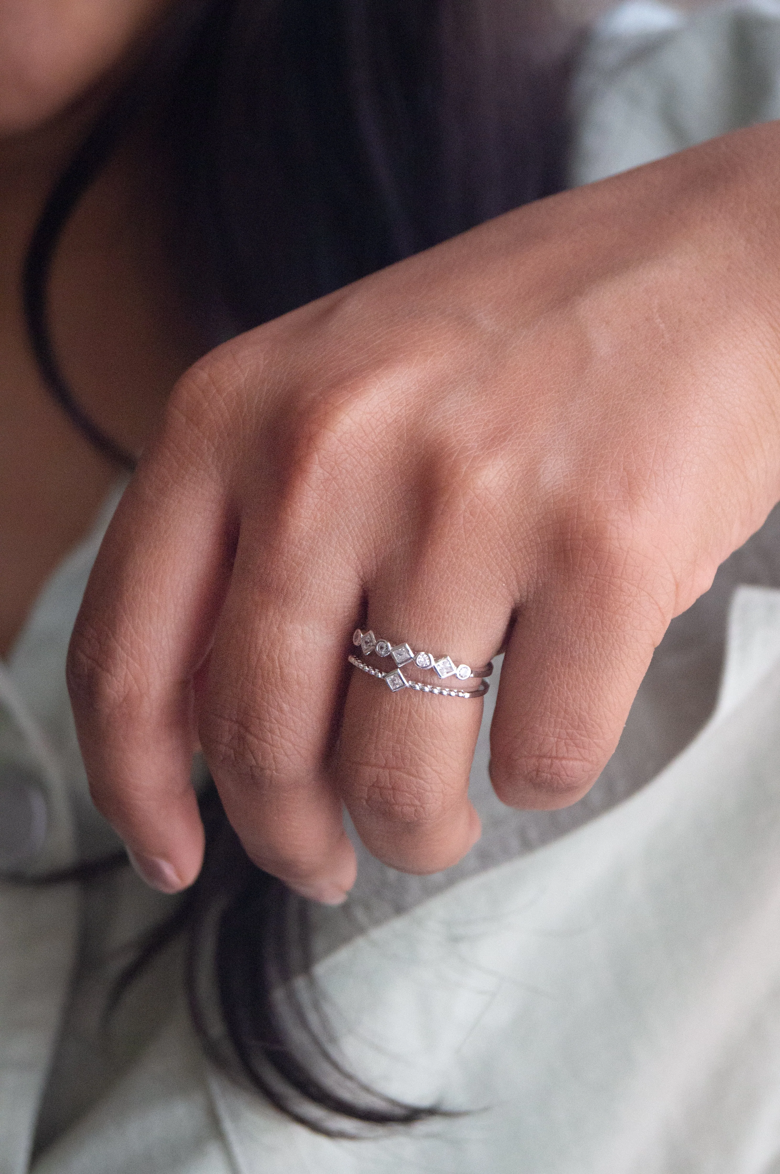 Embrace Yourself Two Layer Sterling Silver Ring