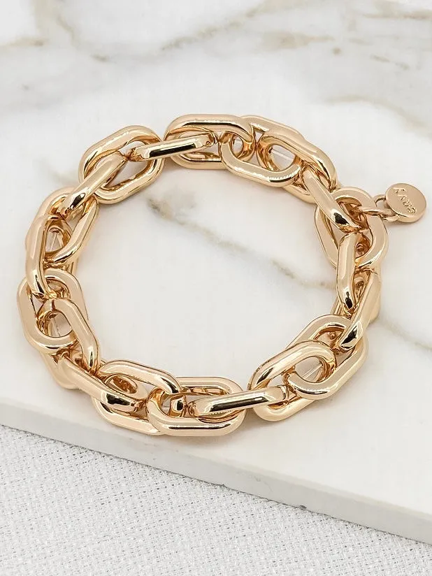 Envy Chunky Chain Link Bracelet - Gold