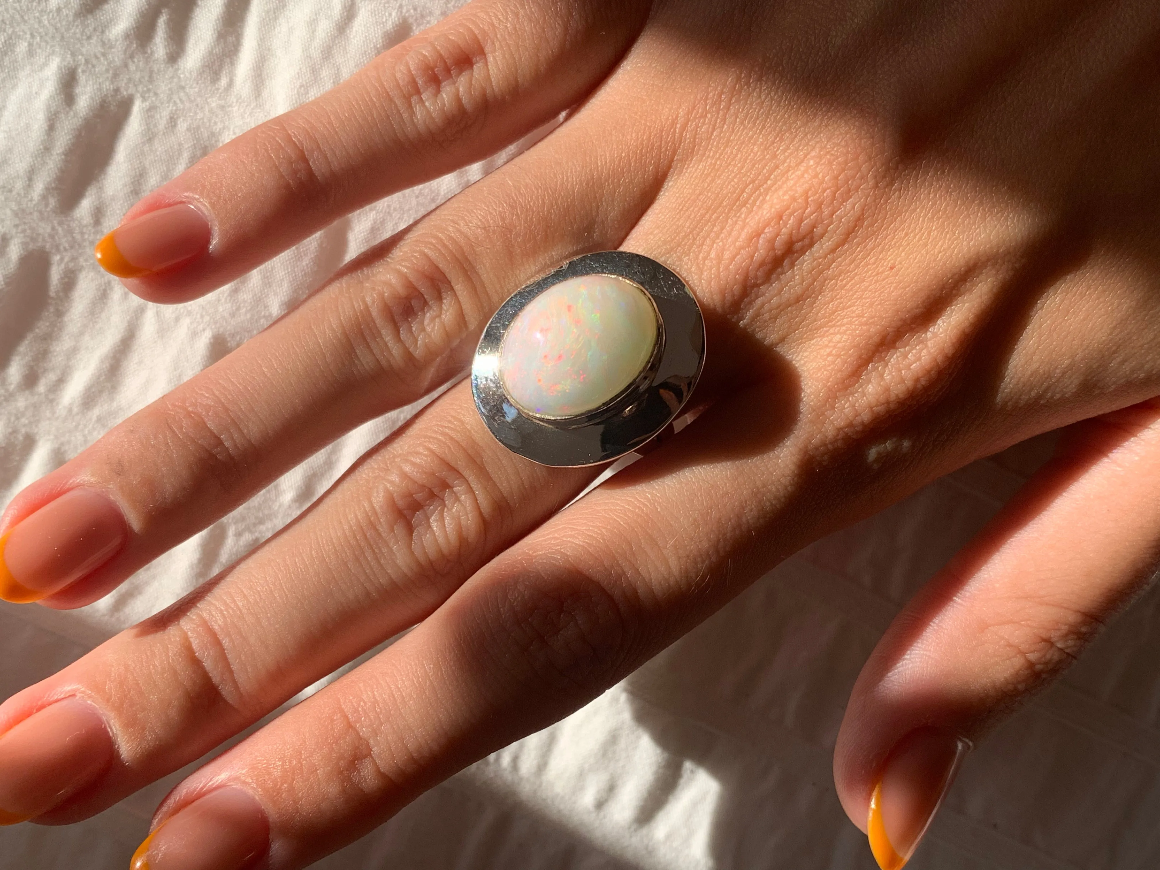 Ethiopian Welo Opal Dinah Ring - Large Oval (US 8)