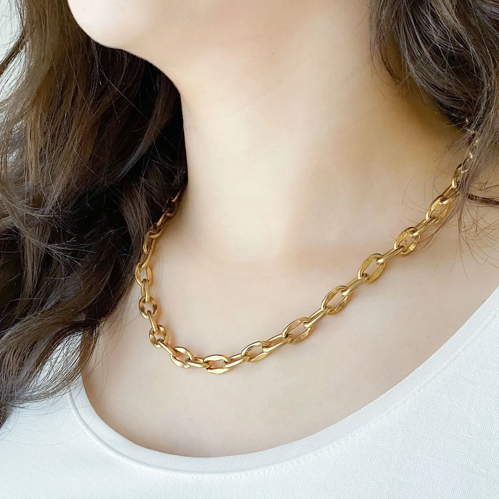 FIELDS gold link chain necklace