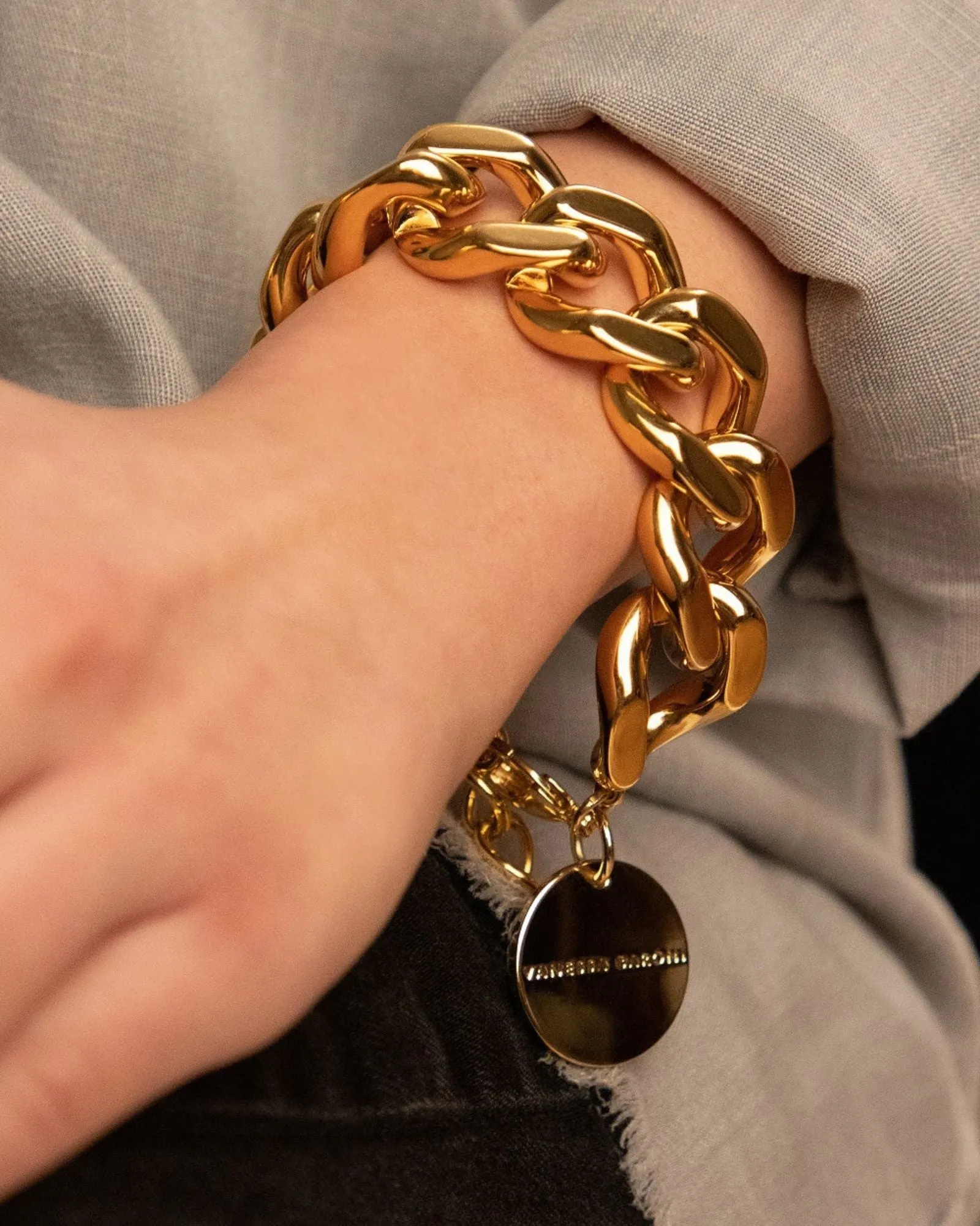 Flat Chain Bracelet | Gold