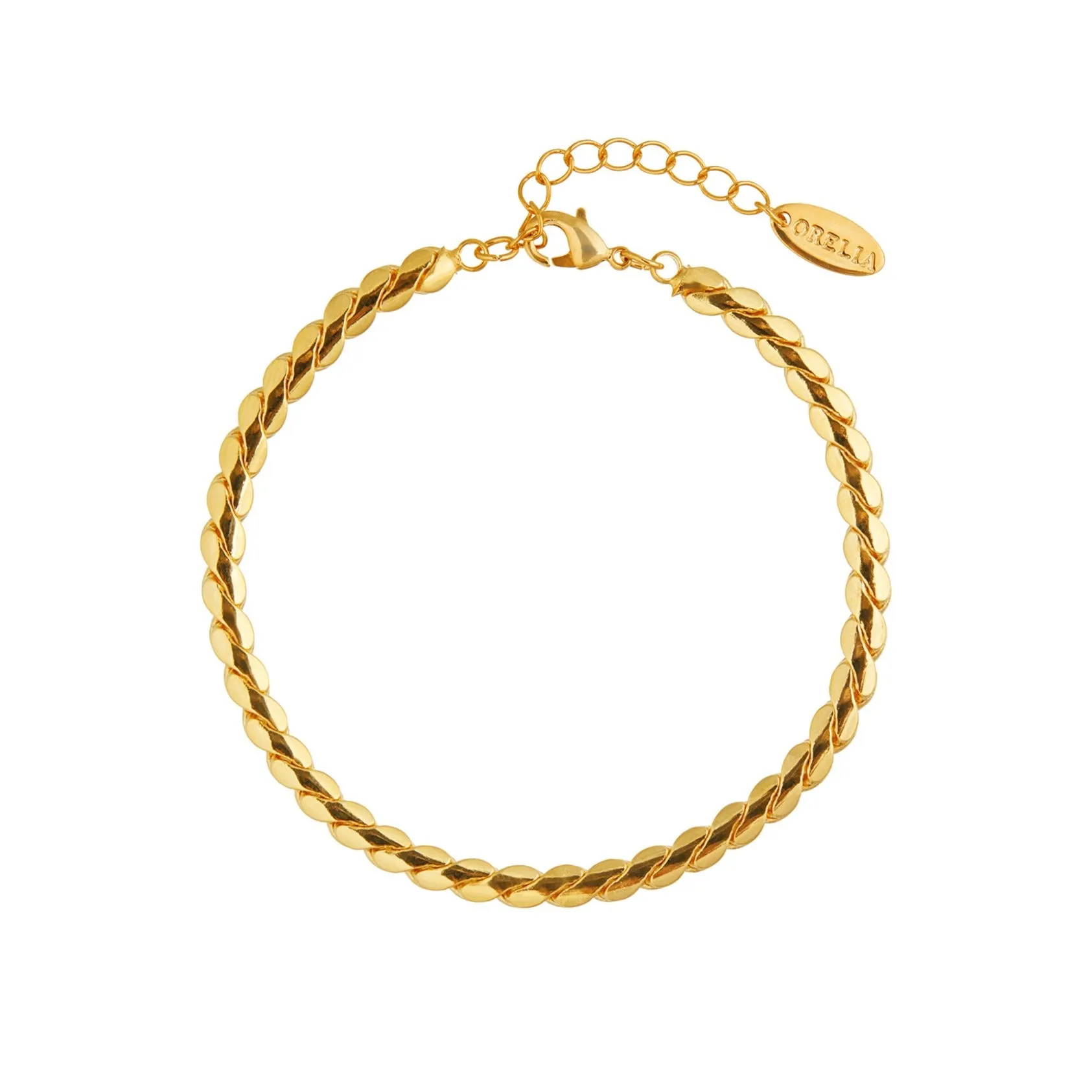 Flat Twist Chain Bracelet