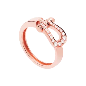 FRED PARIS FORCE 10 ROSE GOLD WITH DIAMONDS RING