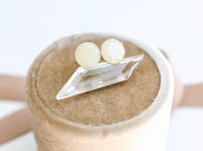 Gemstone Studs - Swarovski Cream Oplaite