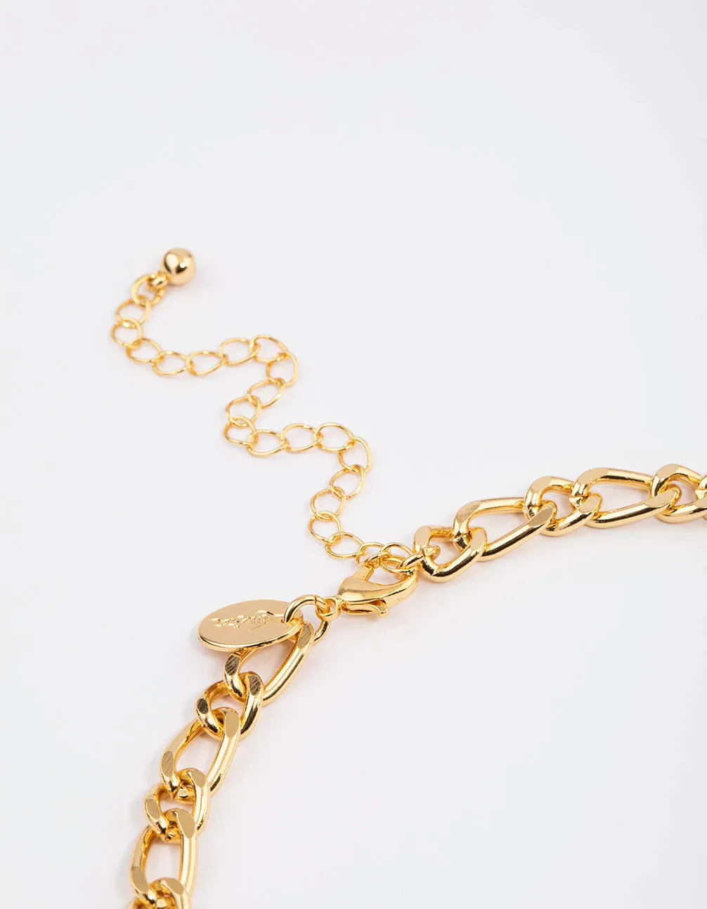 Gold Plated Double Pearl Figaro Necklace