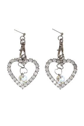 HEART EARRINGS WITH SWAROVSKI CRYSTAL