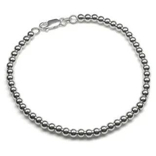 Iron Clay Sterling Silver Ball Bracelet