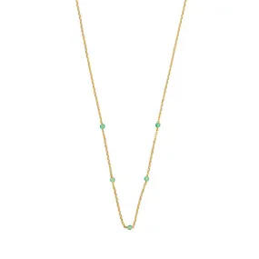 Jade Chain Necklace - Gold