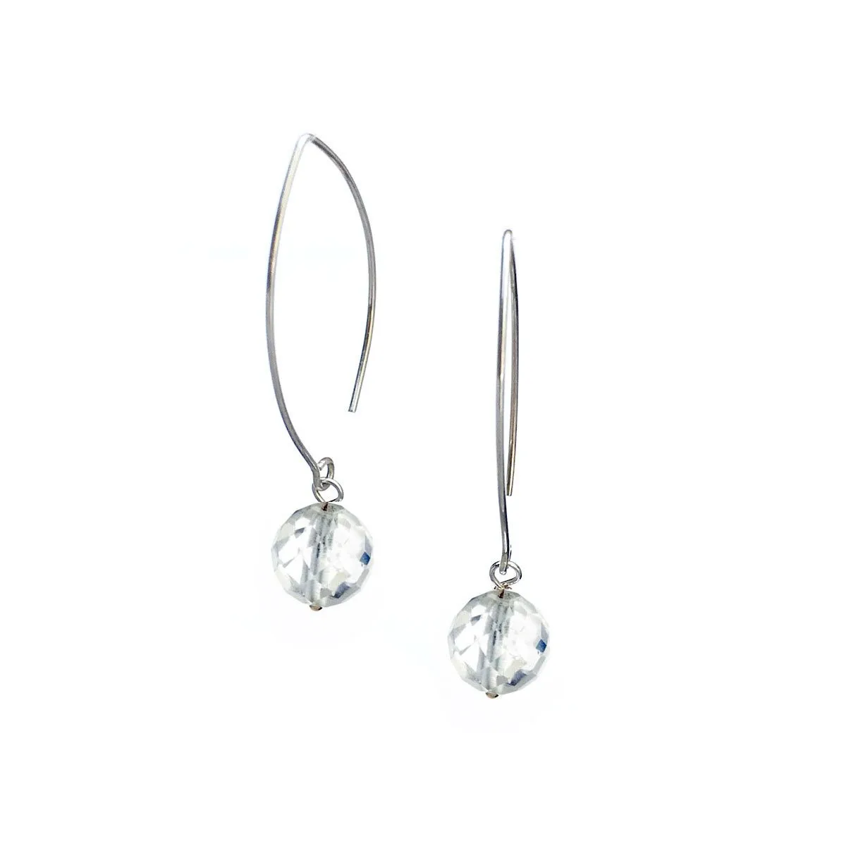 JANIS long sterling crystal earrings