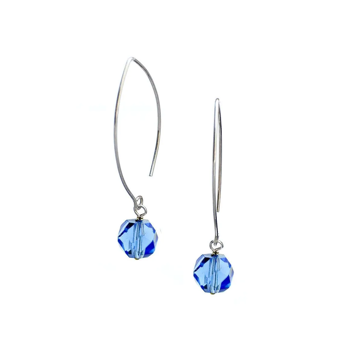 JANIS long sterling crystal earrings