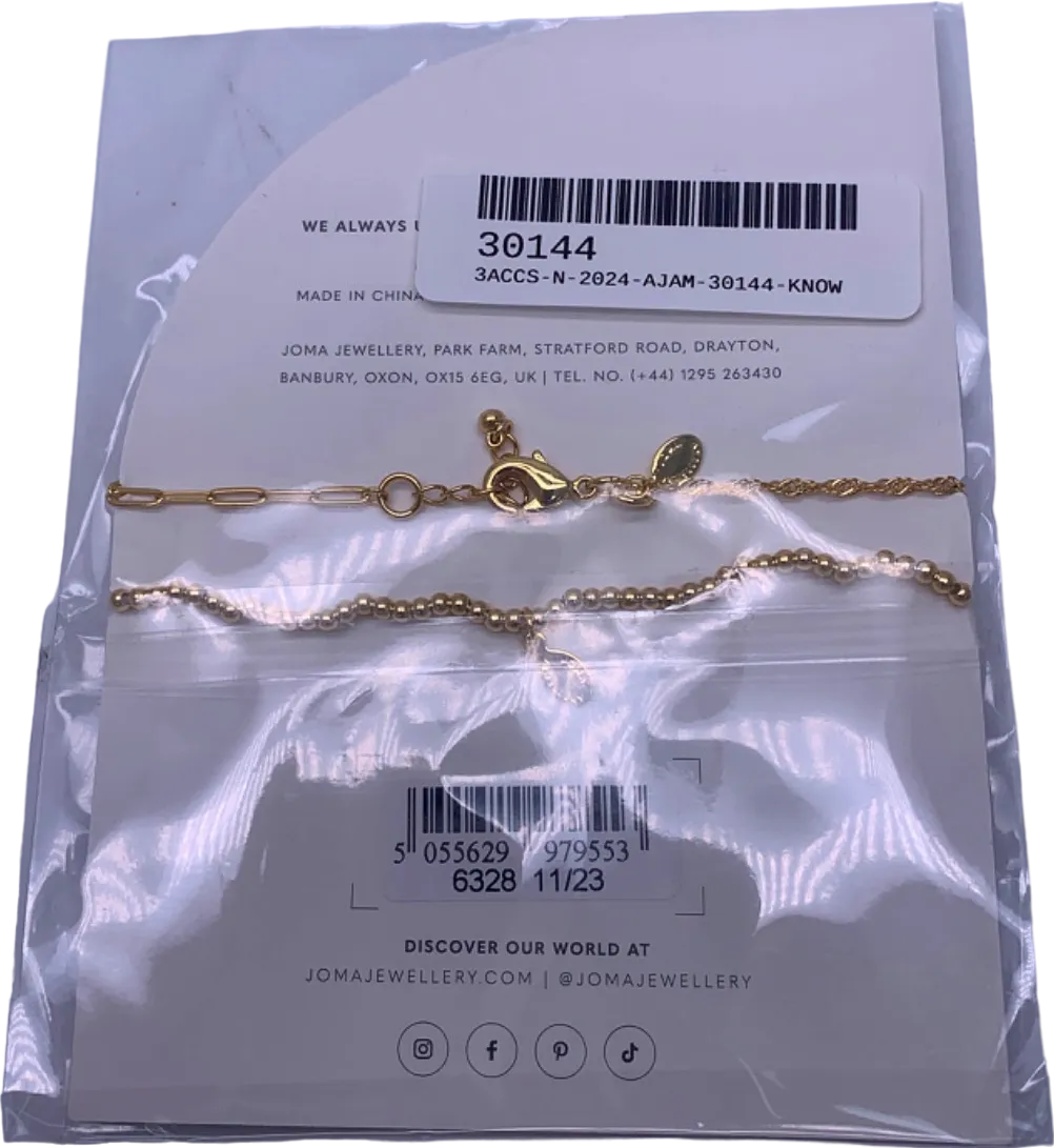 Joma Jewellery Gold Bracelet Set UK One Size