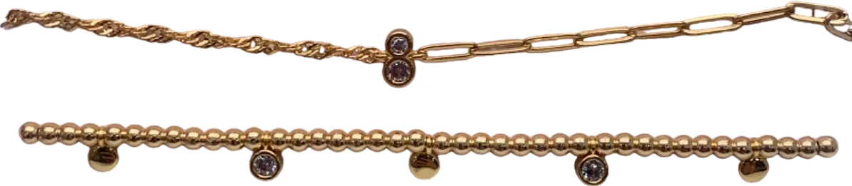 Joma Jewellery Gold Bracelet Set UK One Size