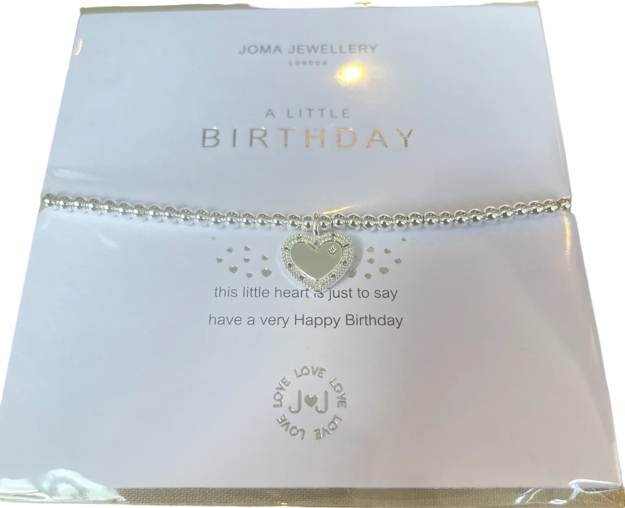 Joma Jewellery Silver A Little 'Birthday' Bracelet One Size