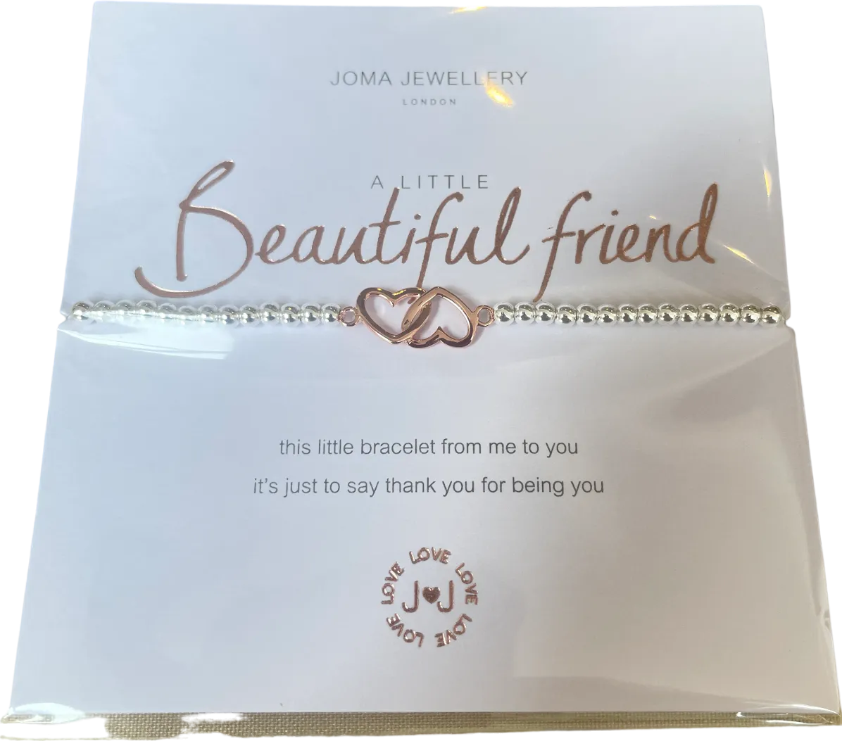 Joma Jewellery Silver / Rose Gold A Little 'Beautiful Friend' Bracelet One Size