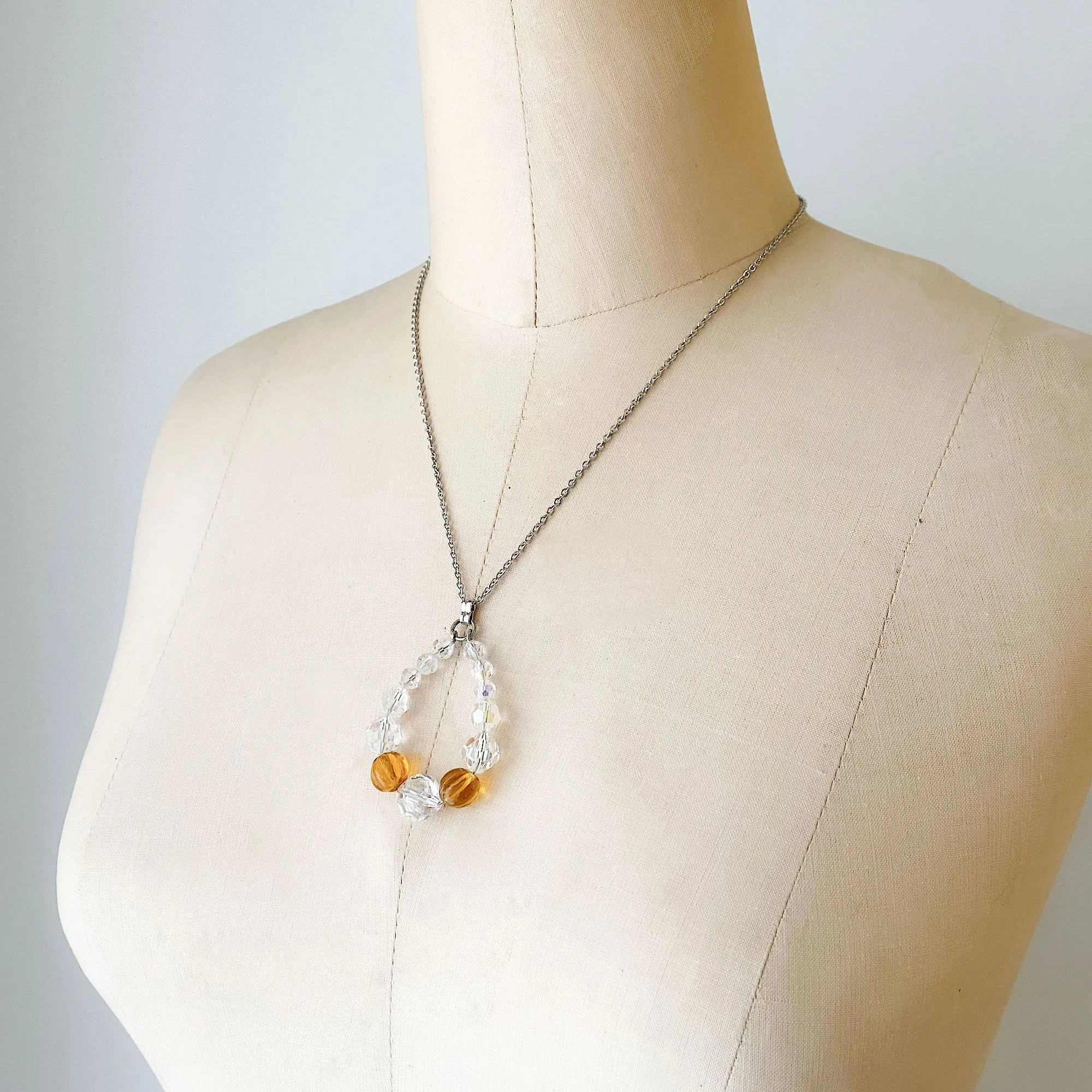 KADEN topaz crystal pendant necklace