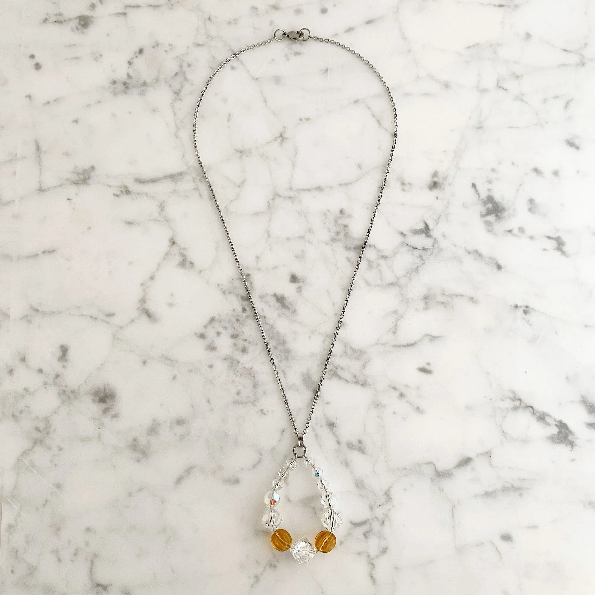 KADEN topaz crystal pendant necklace