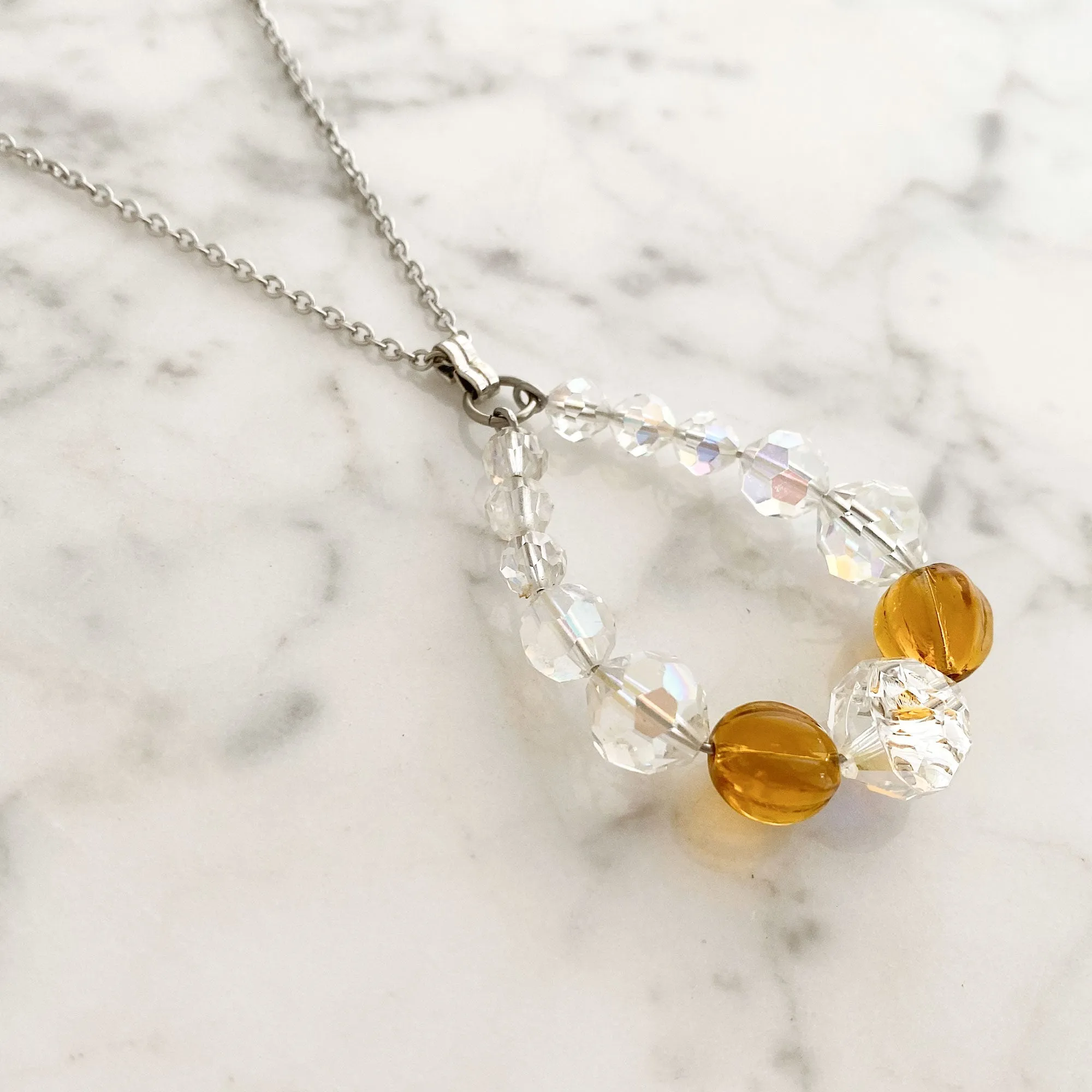 KADEN topaz crystal pendant necklace