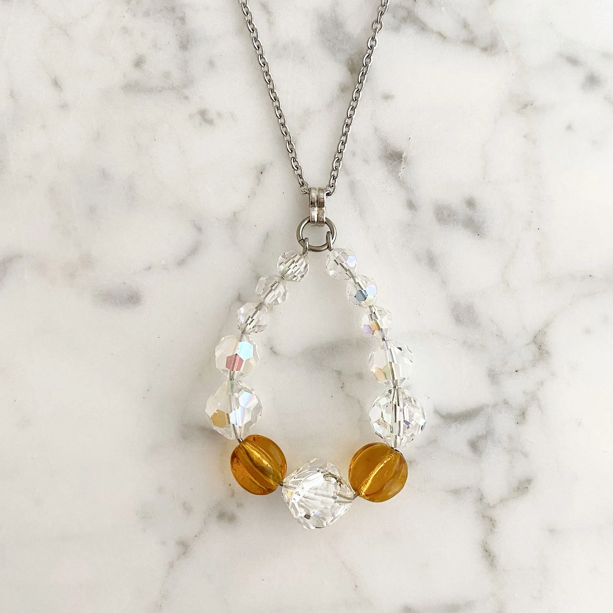 KADEN topaz crystal pendant necklace