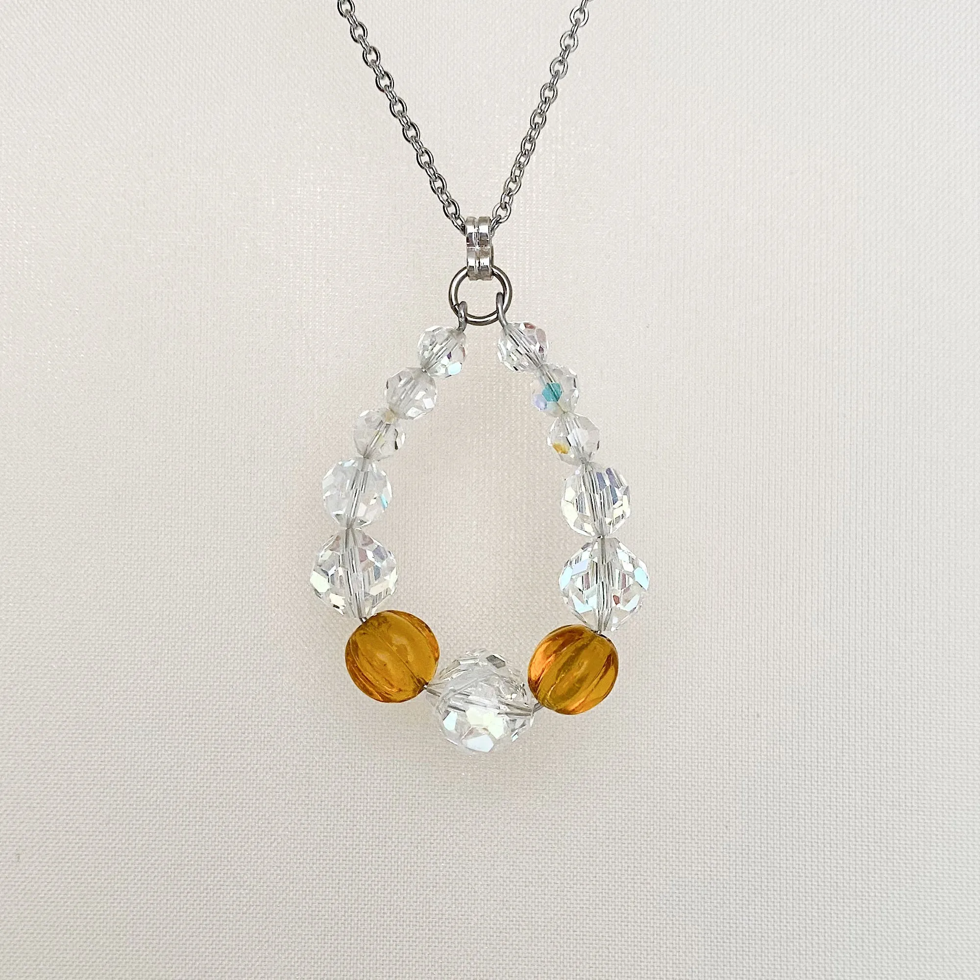 KADEN topaz crystal pendant necklace