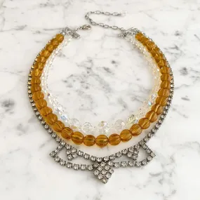 KADEN topaz crystal statement necklace