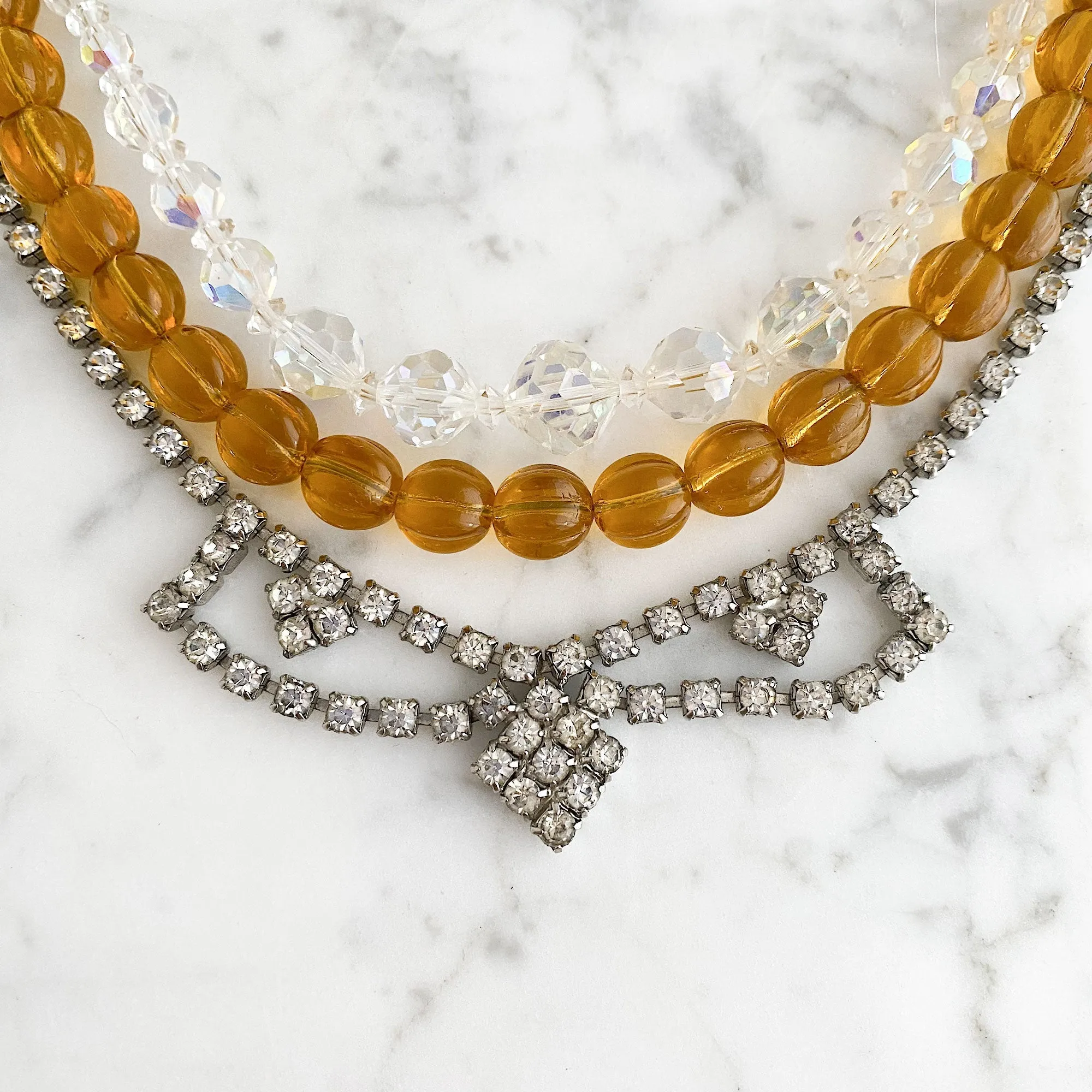 KADEN topaz crystal statement necklace