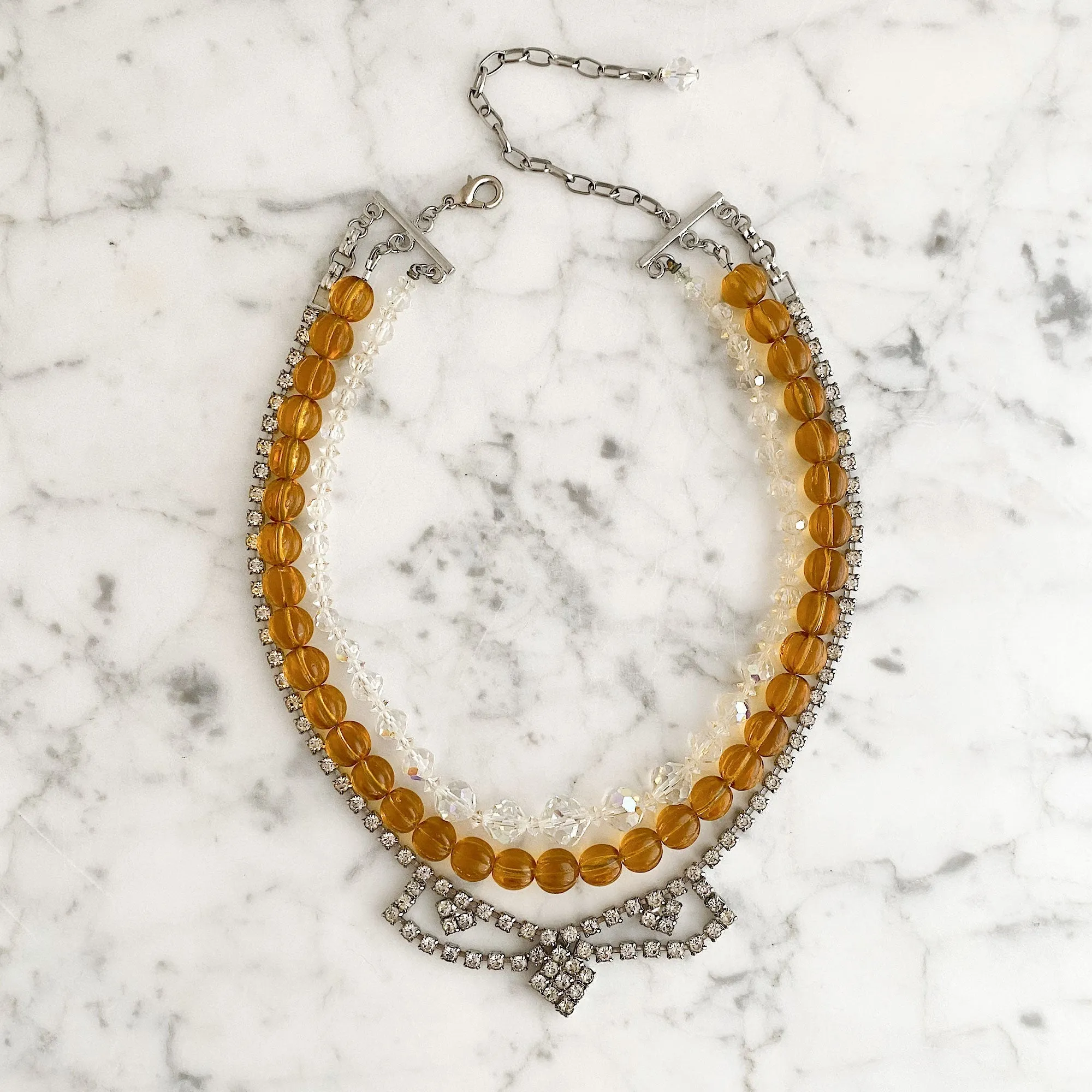 KADEN topaz crystal statement necklace