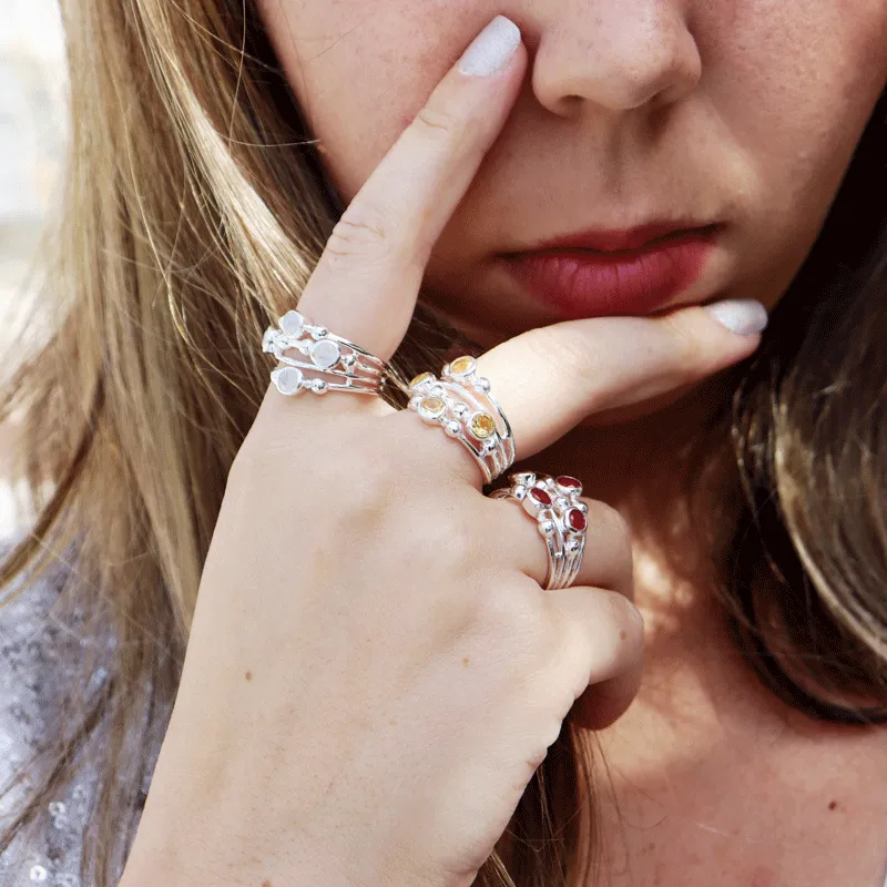 Kajel Moonstone Multi Stone Ring