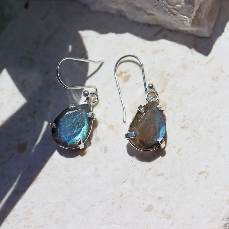 Labradorite Claw Set Bohemian Earrings