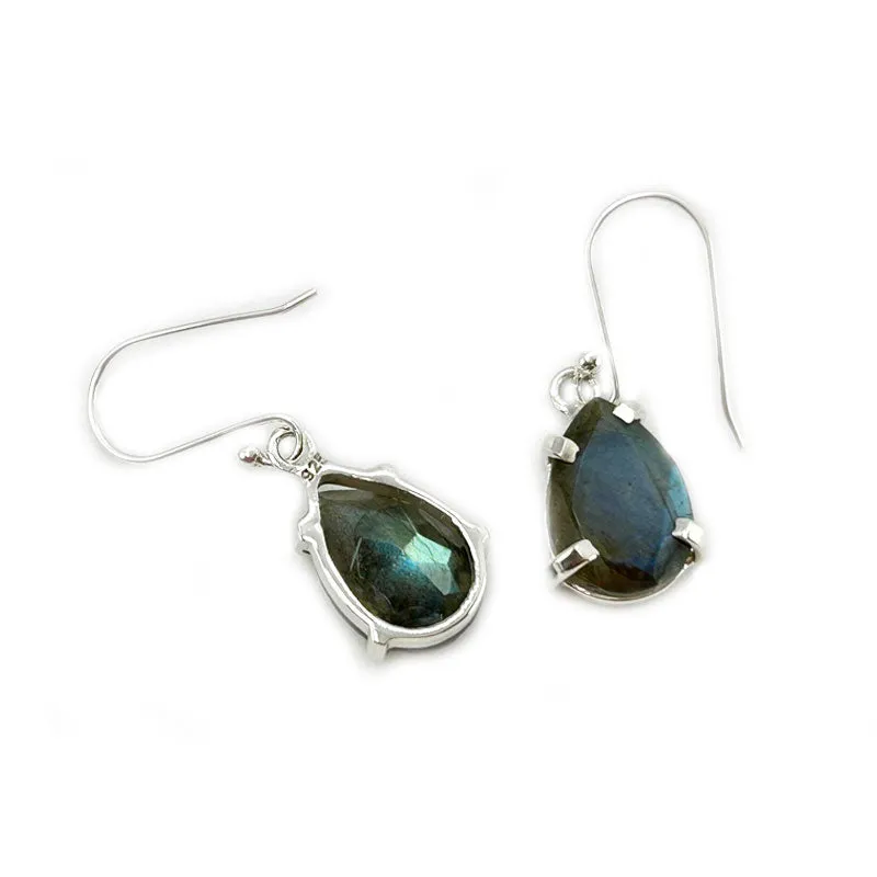 Labradorite Claw Set Bohemian Earrings