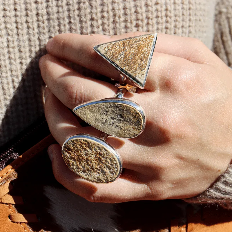 Leaf Jasper Triangle Ring B