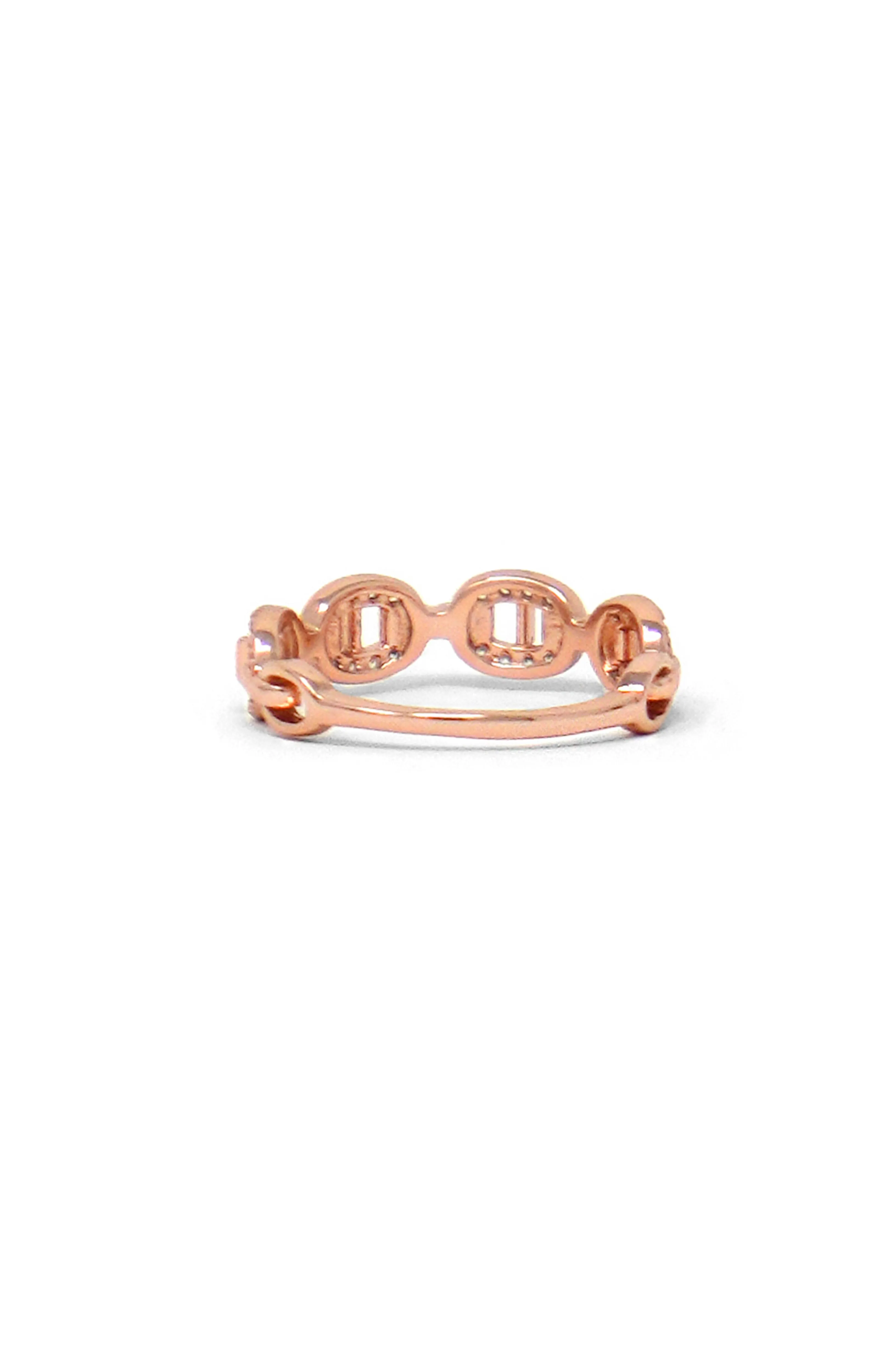 Link It Up Rose Gold Plated Sterling Silver Rings