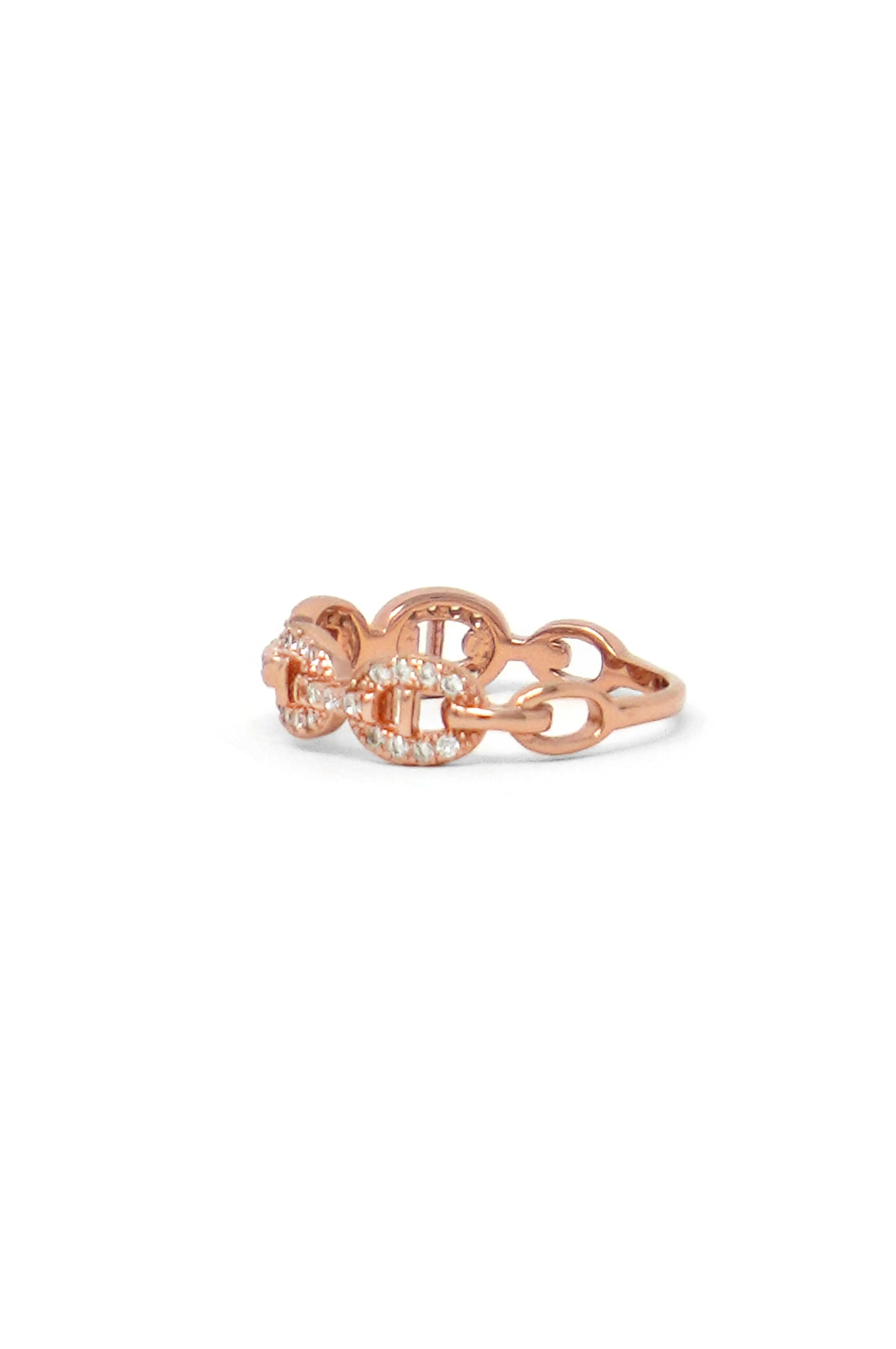 Link It Up Rose Gold Plated Sterling Silver Rings