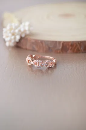 Link It Up Rose Gold Plated Sterling Silver Rings