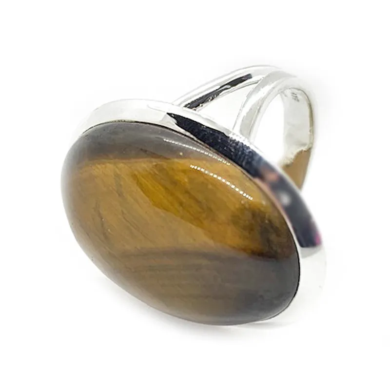 Lois Tiger Eye Oval Ring