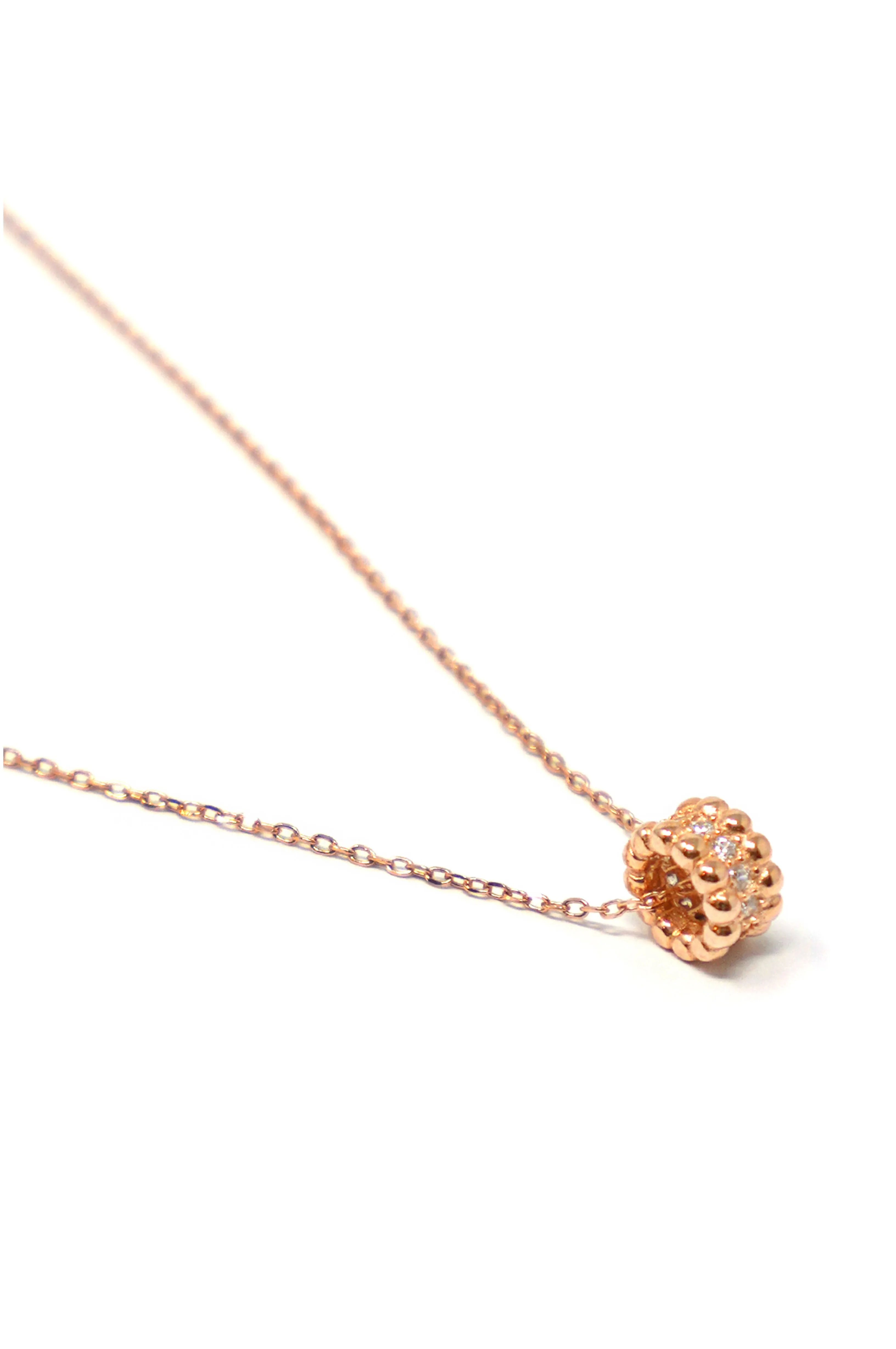 Loop Around Rose Gold Plated Sterling Silver Chain Necklace