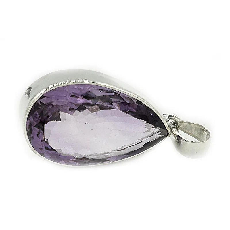 Lopaz Amethyst Teardrop Gemstone Pendant