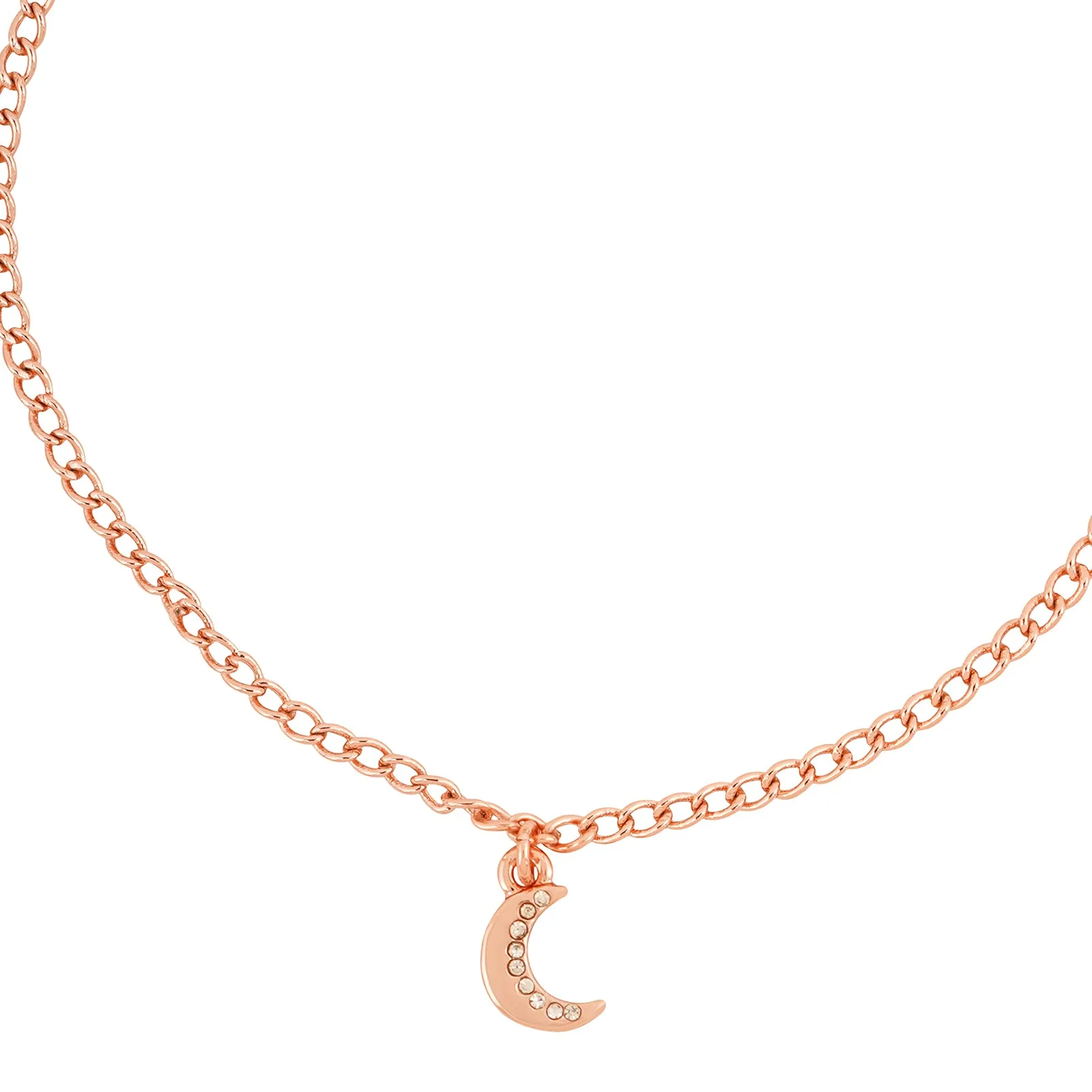 Luna Rhinestone Rose Gold Bracelet Charm