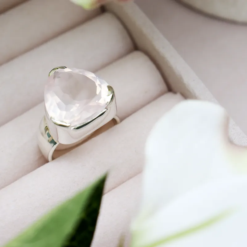 Maan Rose Quartz Bohemian Ring